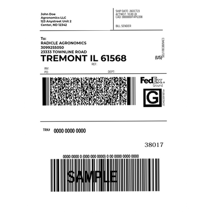 Lab Shipping Label